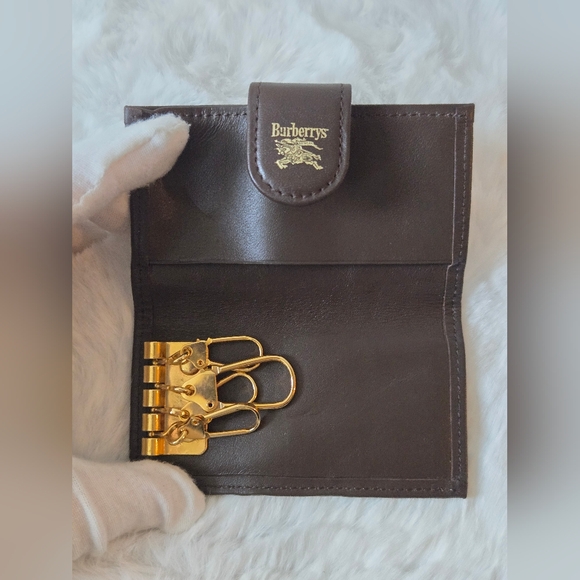 Burberry Tan and Brown Checkered Key Case - Picture 4 of 14